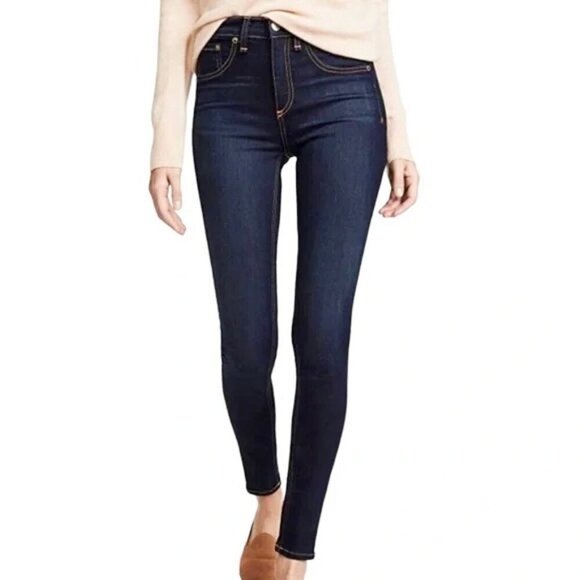 Rag & Bone Heritage Dark Wash High Rise Skinny Jeans – 27 - Picture 1 of 15
